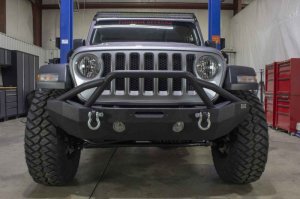Jeep Wrangler JL Front Bumper - Fishbone Offroad - Mid-Width Winch - Black - `18-`27